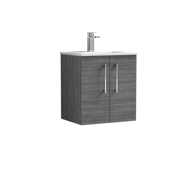NUIE 500mm Wall Hung 2 Door Vanity & Basin 2