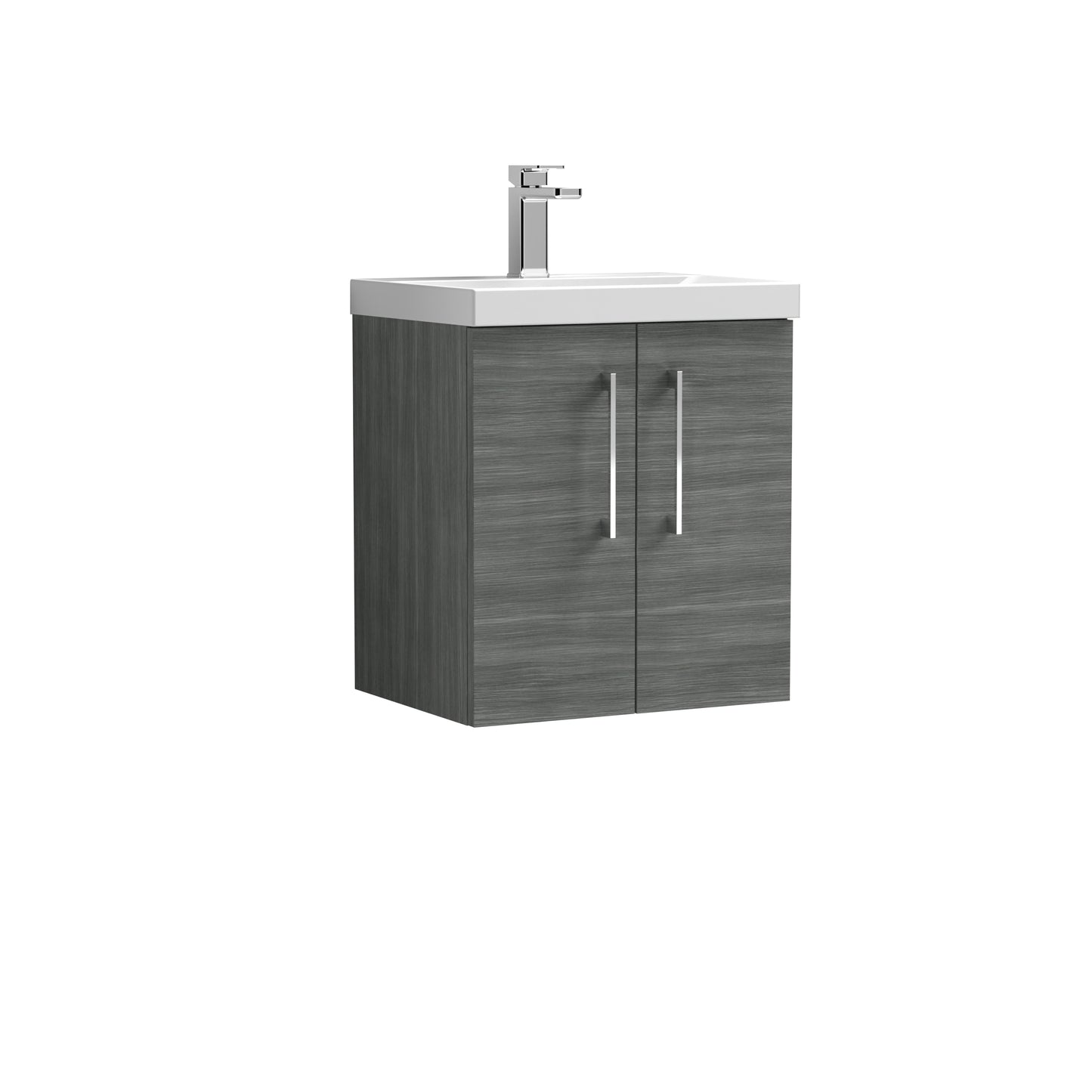 NUIE 500mm Wall Hung 2 Door Vanity & Basin 3