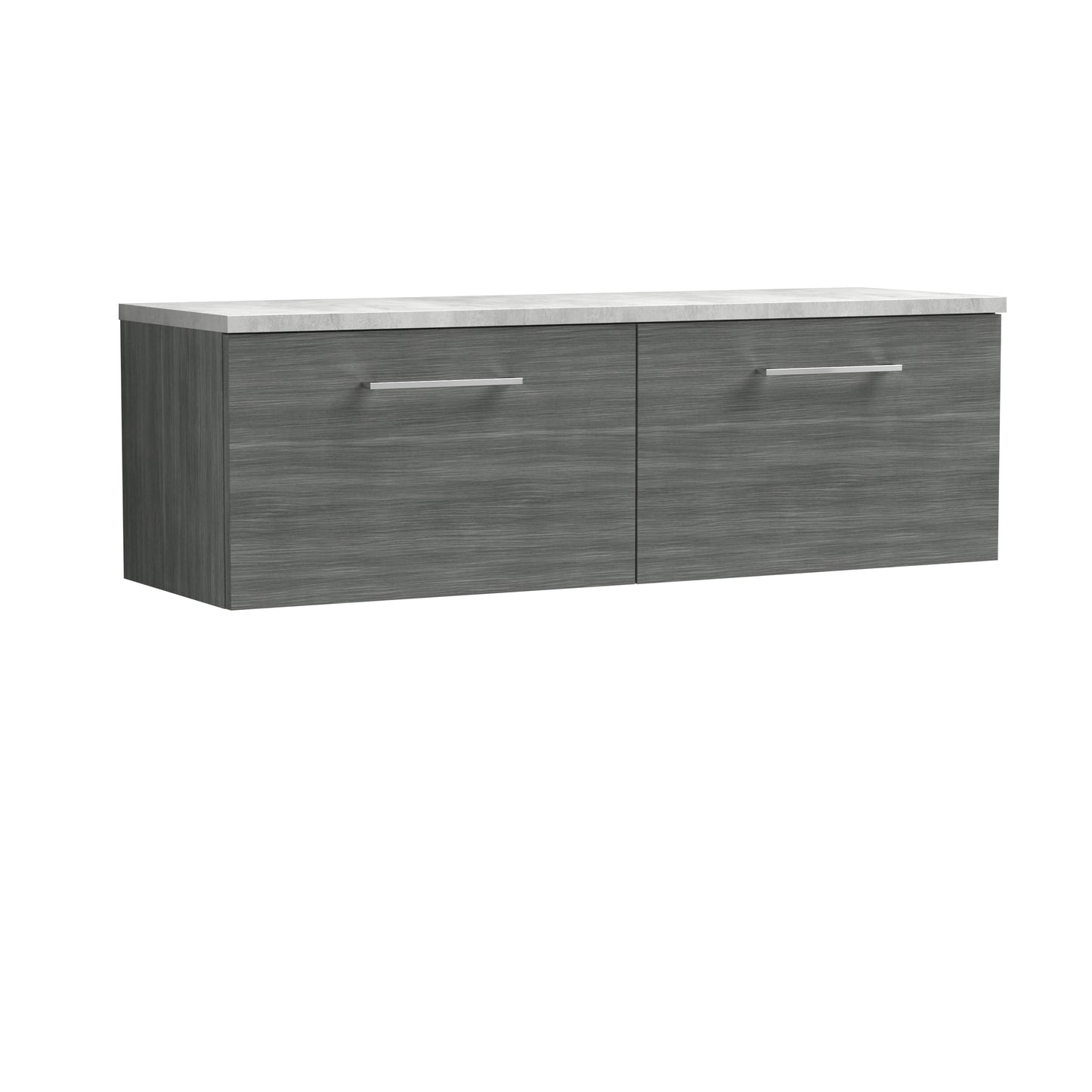 NUIE 1200mm Wall Hung 2-Drawer Vanity & Laminate Worktop