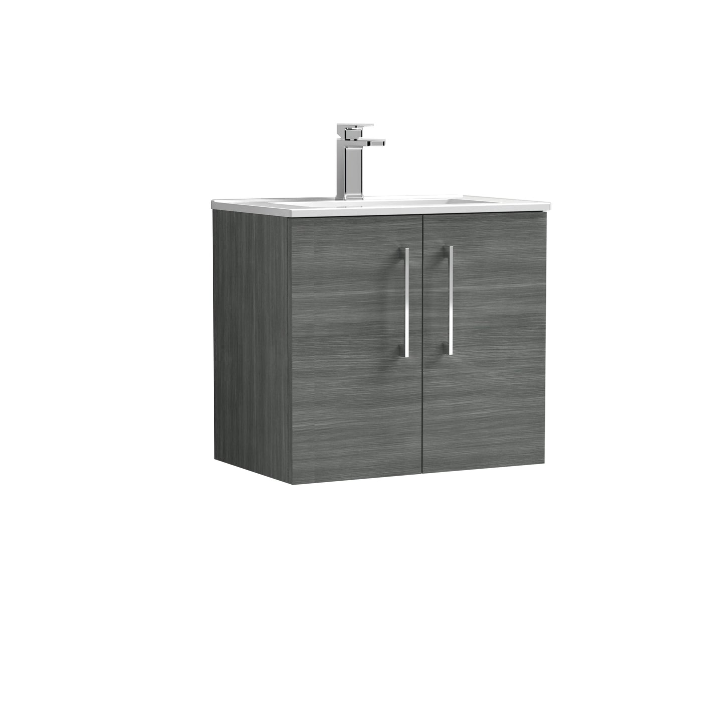 NUIE 600mm Wall Hung 2 Door Vanity & Basin 2