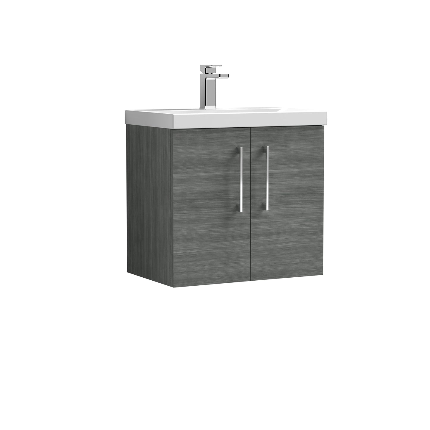 NUIE 600mm Wall Hung 2 Door Vanity & Basin 3
