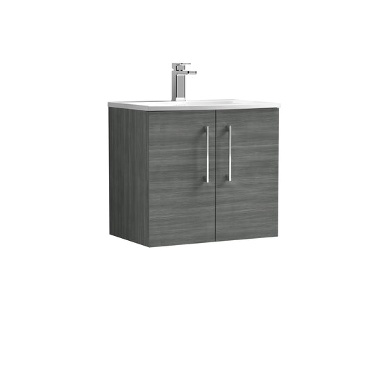 NUIE 600mm Wall Hung 2 Door Vanity & Basin 4