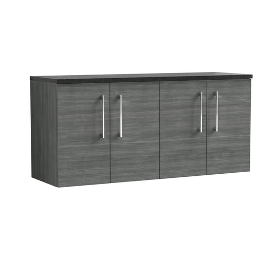 NUIE 1200mm Wall Hung 4-Door Vanity & Laminate Worktop