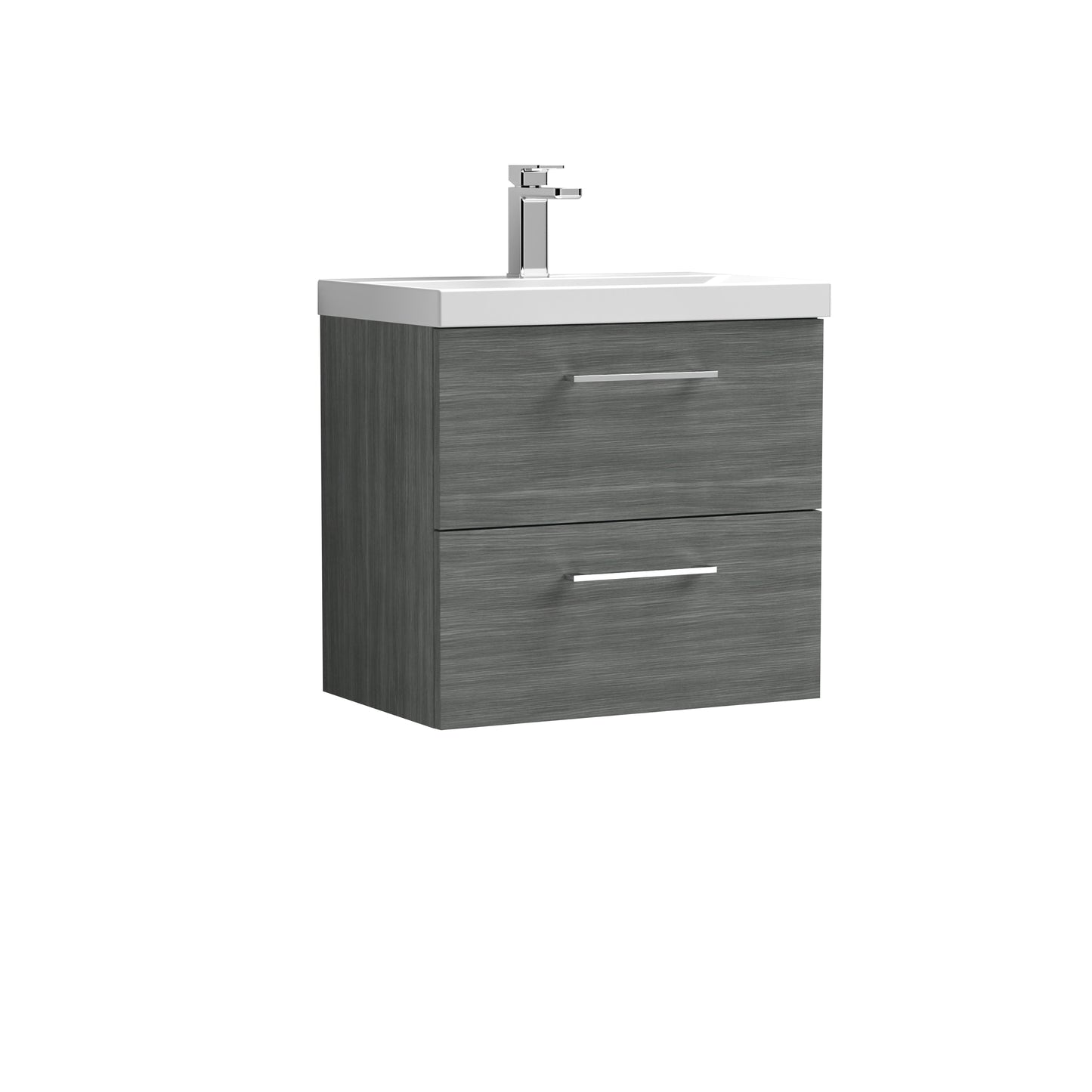 NUIE 600mm Wall Hung 2 Drawer Vanity & Basin 3