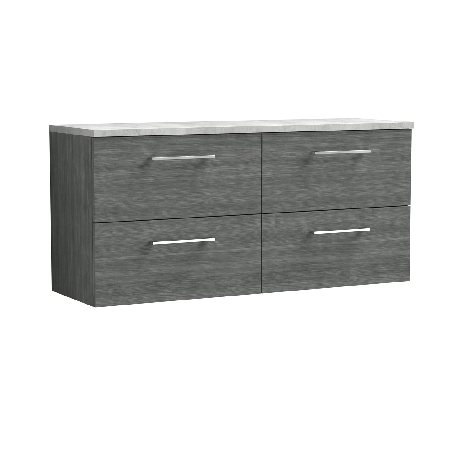 NUIE 1200mm Wall Hung 4-Drawer Vanity & Laminate Worktop