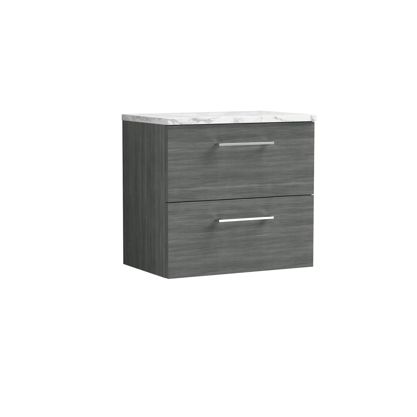 NUIE 600mm Wall Hung 2-Drawer Vanity & Laminate Worktop
