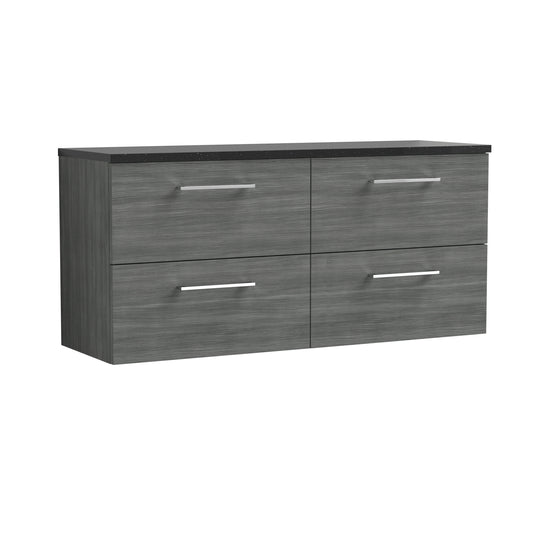 NUIE 1200mm Wall Hung 4-Drawer Vanity & Laminate Worktop