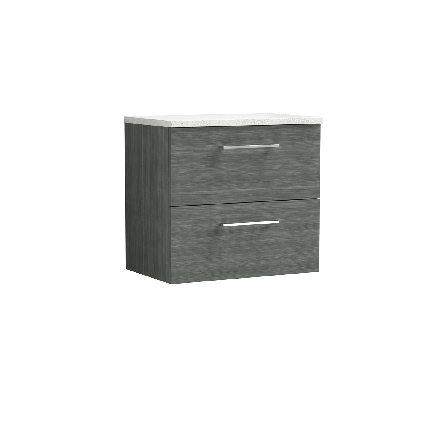 NUIE 600mm Wall Hung 2 Drawer Vanity & Laminate Top