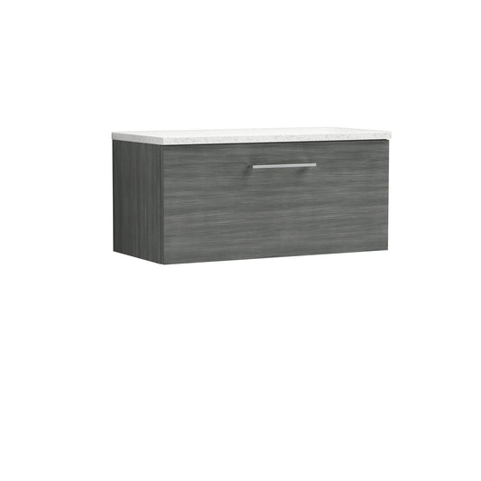 NUIE 800mm Wall Hung 1 Drawer Vanity & Laminate Top