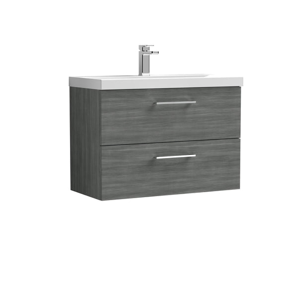 NUIE 800mm Wall Hung 2 Drawer Vanity & Basin 3