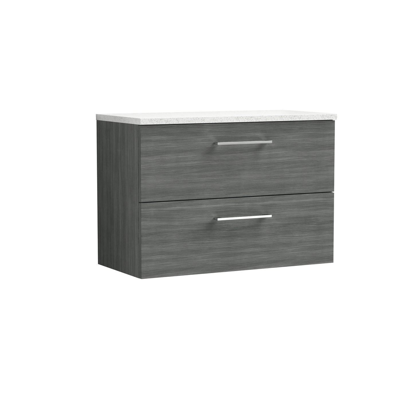 NUIE 800mm Wall Hung 2 Drawer Vanity & Laminate Top