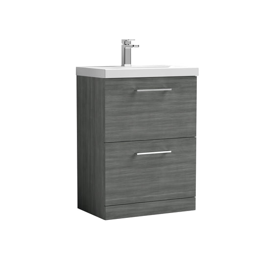 NUIE 600mm Floor Standing 2 Drawer Vanity & Basin 3