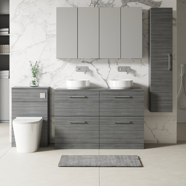 NUIE 1200mm Floor Standing 4 Drawer Vanity & Worktop