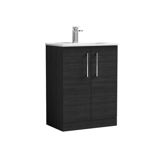 NUIE 600mm Floor Standing 2 Door Vanity & Basin 2