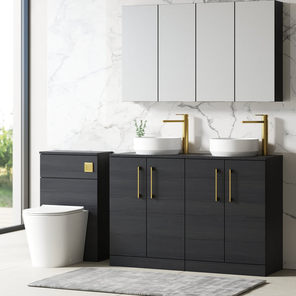 NUIE 1200mm Floor Standing 4 Door Vanity & Worktop