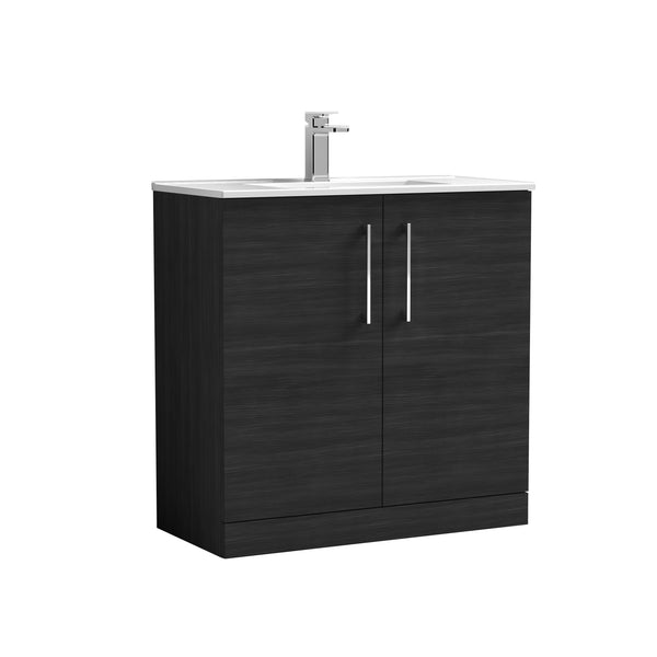 NUIE 800mm Floor Standing 2 Door Vanity & Basin 2