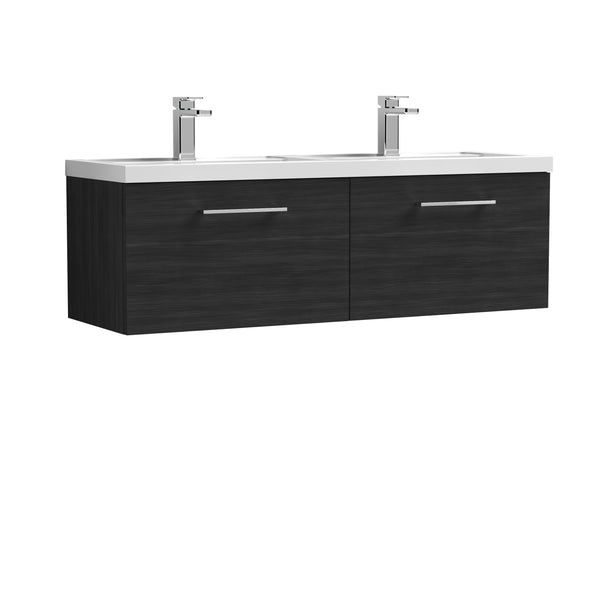 NUIE 1200mm Wall Hung 2 Drawer Vanity & Double Basin