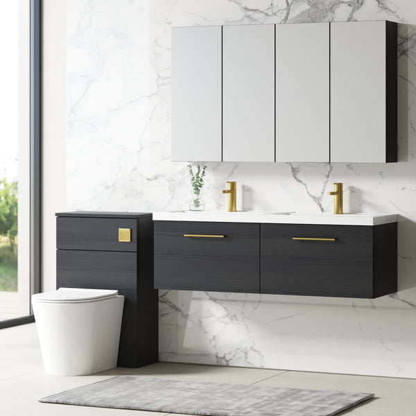 NUIE 1200mm Wall Hung 2 Drawer Vanity & Double Basin