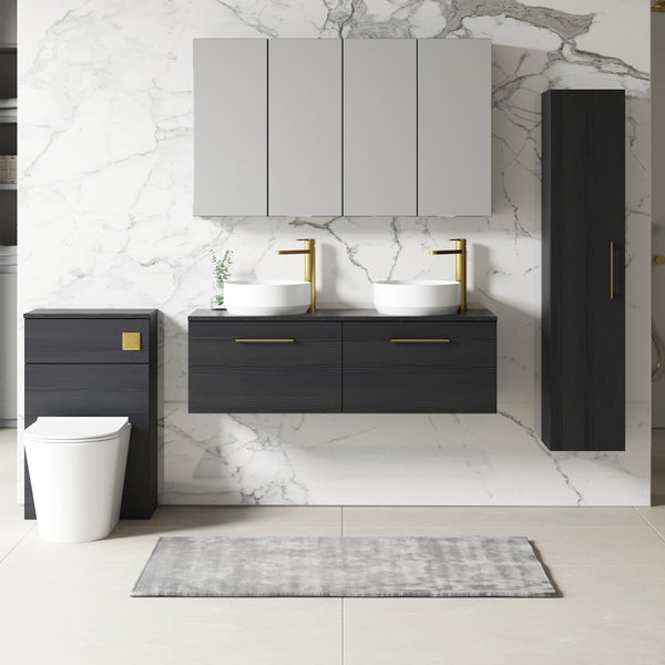NUIE 1200mm Wall Hung 2-Drawer Vanity & Laminate Worktop