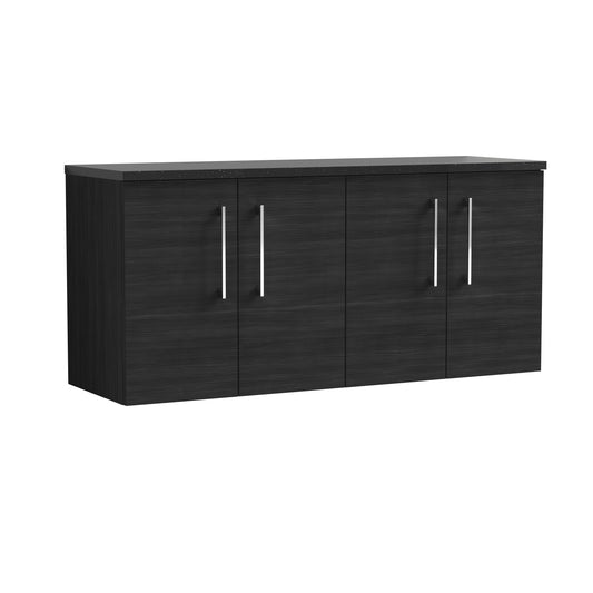 NUIE 1200mm Wall Hung 4-Door Vanity & Laminate Worktop