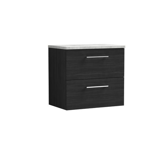 NUIE 600mm Wall Hung 2 Drawer Vanity & Laminate Top