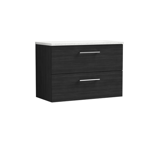 NUIE 800mm Wall Hung 2 Drawer Vanity & Laminate Top