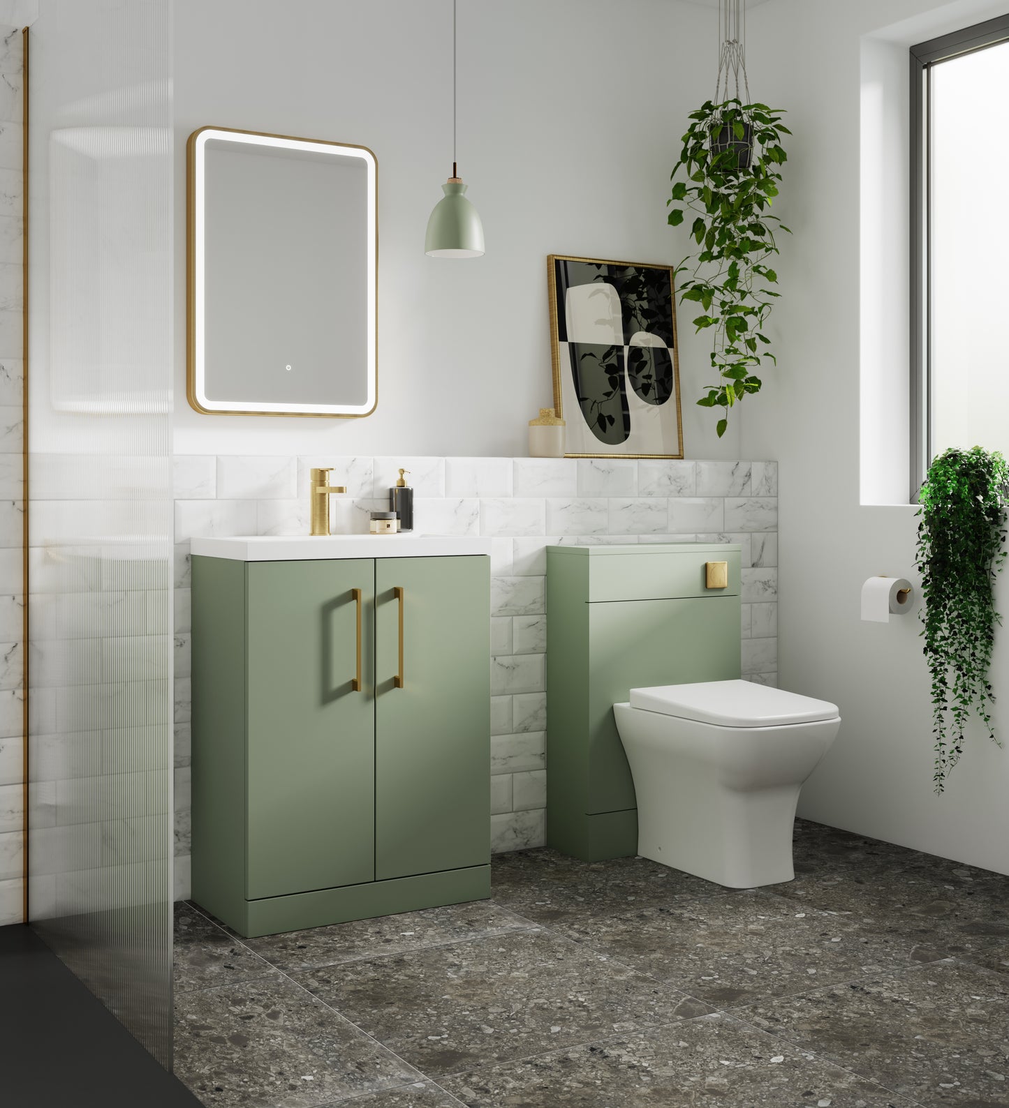 NUIE 800mm Floor Standing 2 Door Vanity & Basin 1