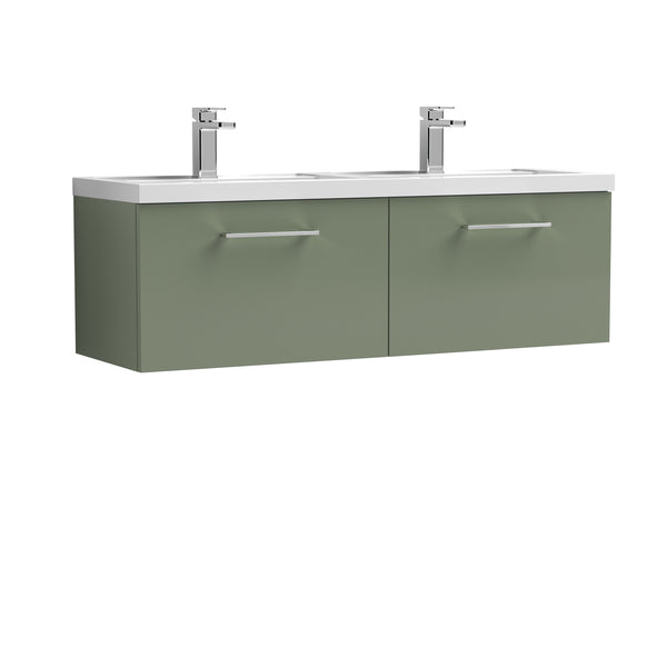 NUIE 1200mm Wall Hung 2 Drawer Vanity & Double Basin