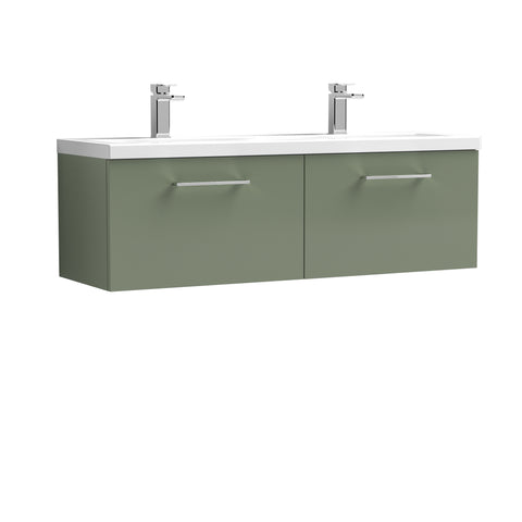 NUIE 1200mm Wall Hung 2 Drawer Vanity & Double Basin