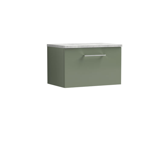 NUIE 600mm Wall Hung 1 Drawer Vanity & Laminate Top