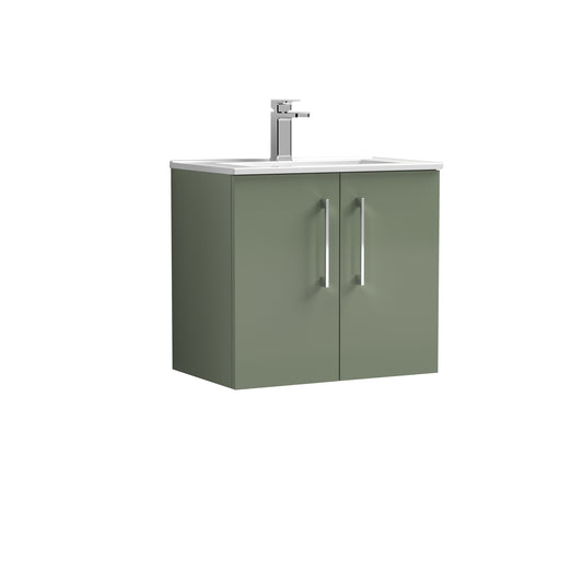 NUIE 600mm Wall Hung 2 Door Vanity & Basin 2