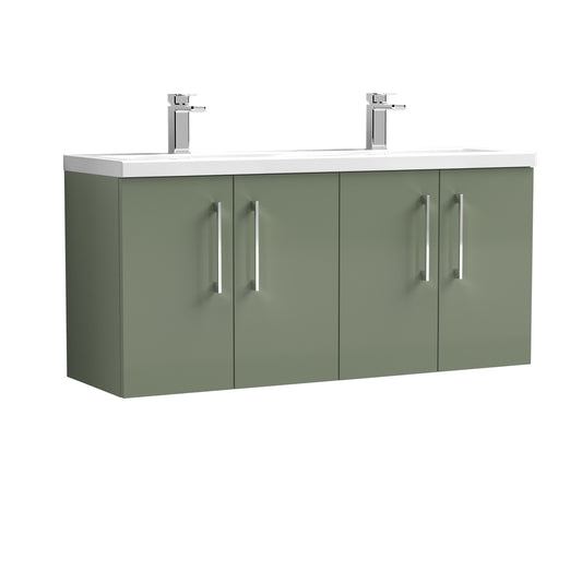 NUIE 1200mm Wall Hung 4 Door Vanity & Double Basin