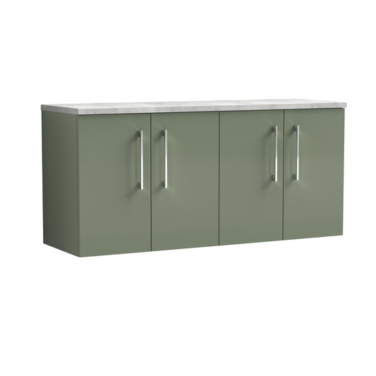 NUIE 1200mm Wall Hung 4-Door Vanity & Laminate Worktop