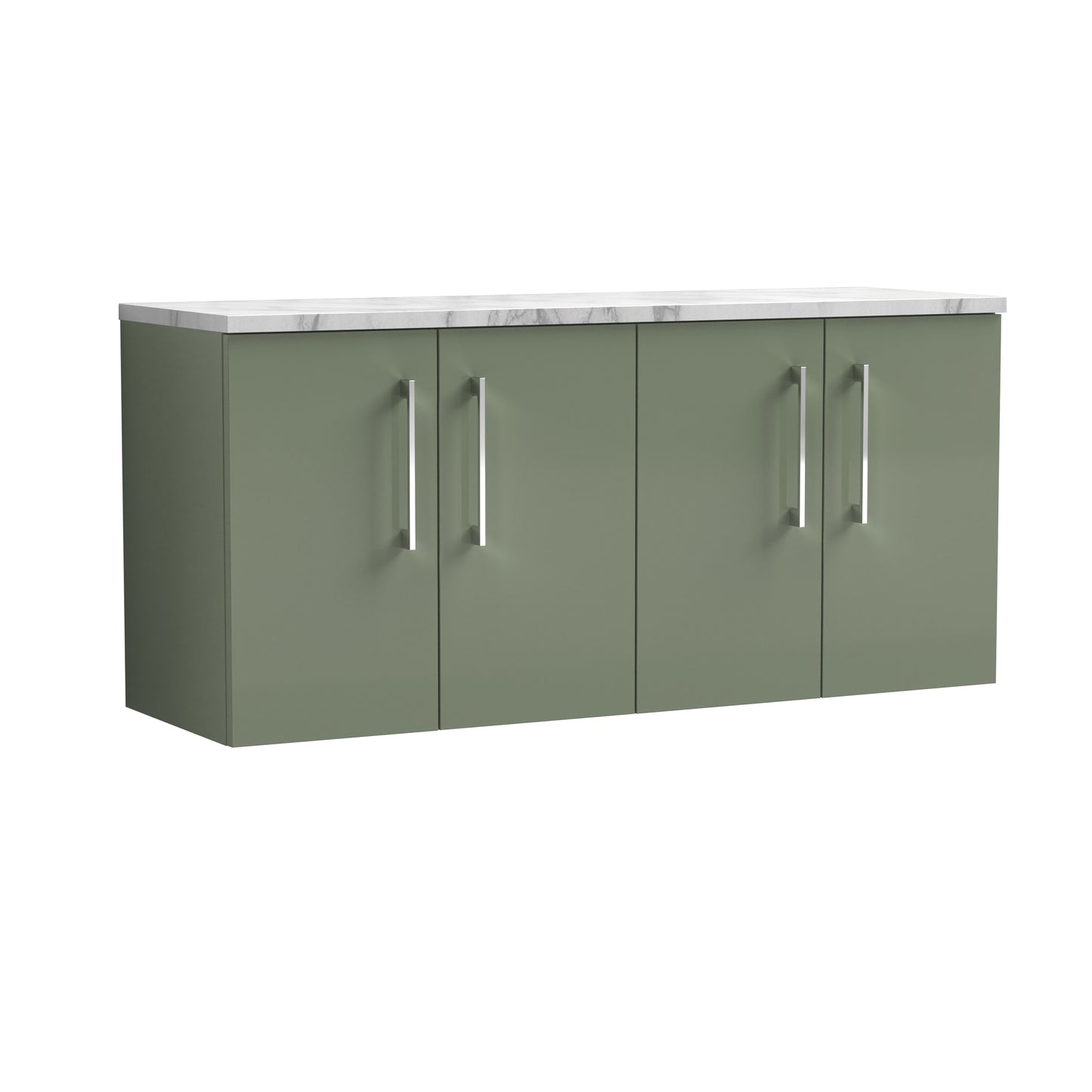 NUIE 1200mm Wall Hung 4-Door Vanity & Laminate Worktop