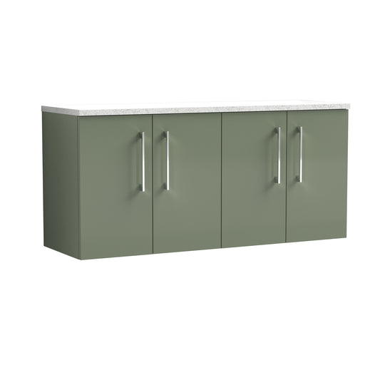 NUIE 1200mm Wall Hung 4-Door Vanity & Laminate Worktop