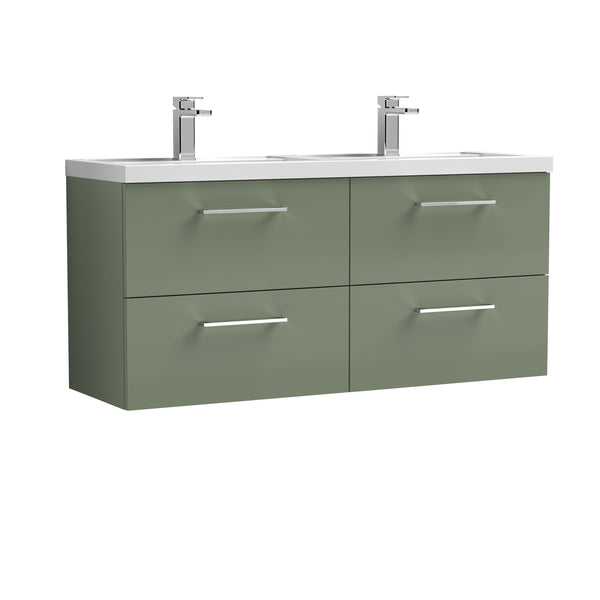 NUIE 1200mm Wall Hung 4 Drawer Vanity & Double Basin