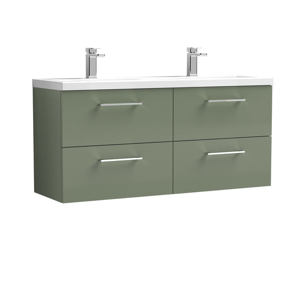 NUIE 1200mm Wall Hung 4 Drawer Vanity & Double Basin