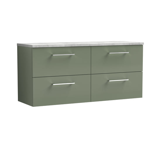 NUIE 1200mm Wall Hung 4-Drawer Vanity & Laminate Worktop