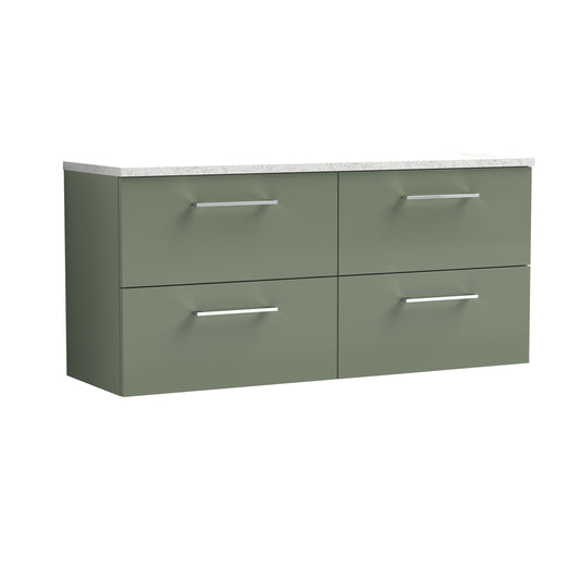 NUIE 1200mm Wall Hung 4-Drawer Vanity & Laminate Worktop