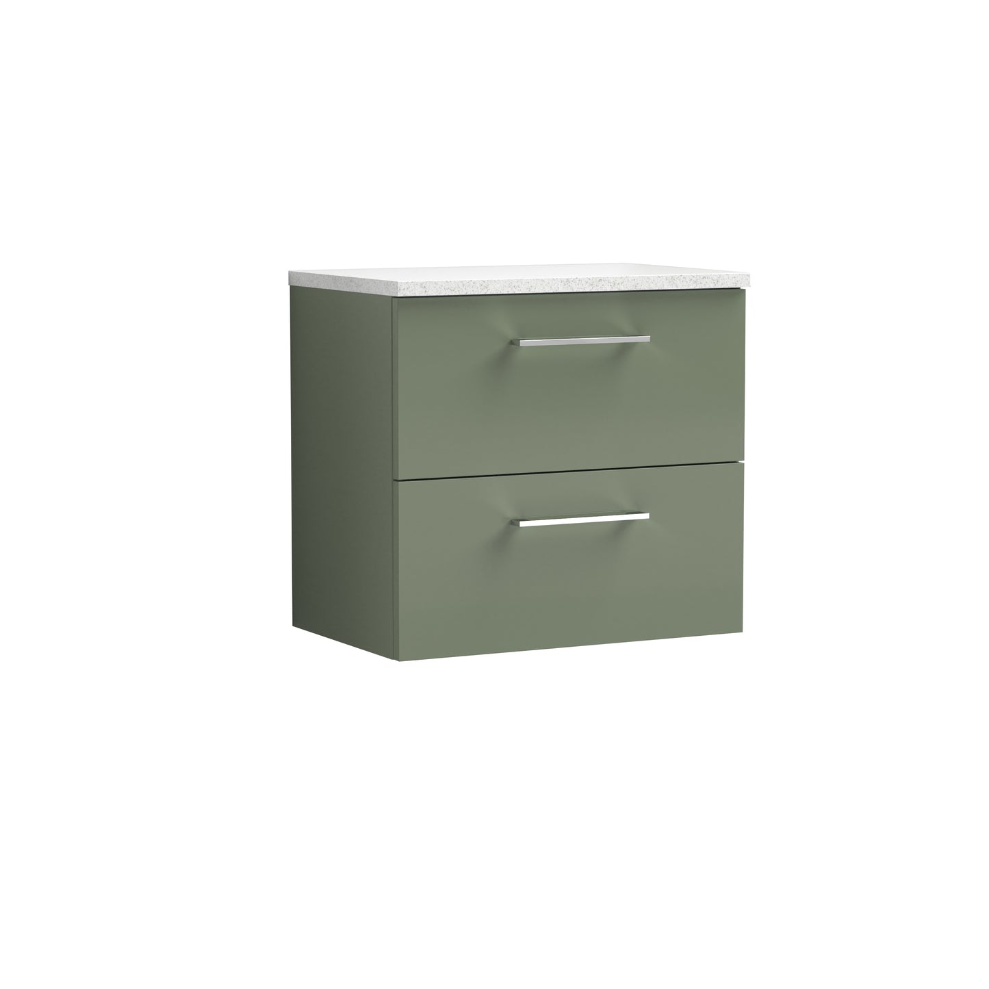 NUIE 600mm Wall Hung 2 Drawer Vanity & Laminate Top