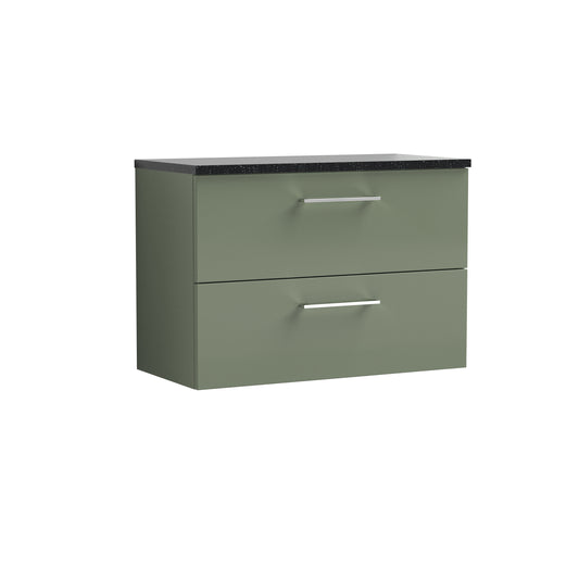 NUIE 800mm Wall Hung 2 Drawer Vanity & Laminate Top
