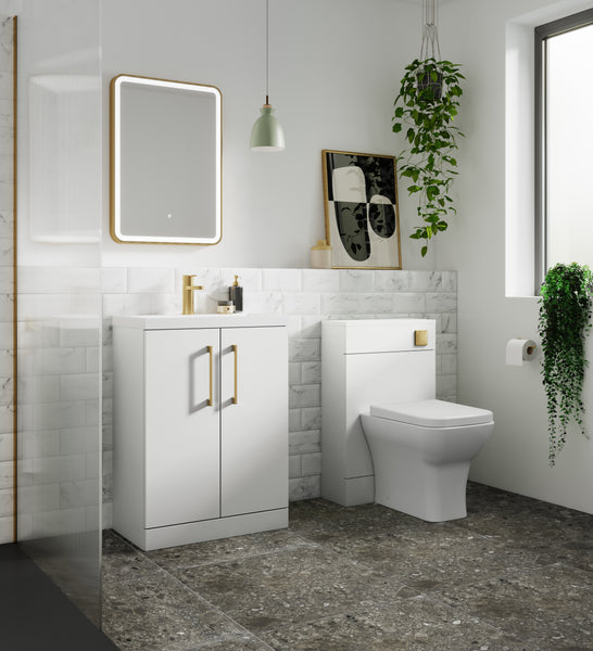NUIE 500mm Floor Standing 2 Door Vanity & Basin 2