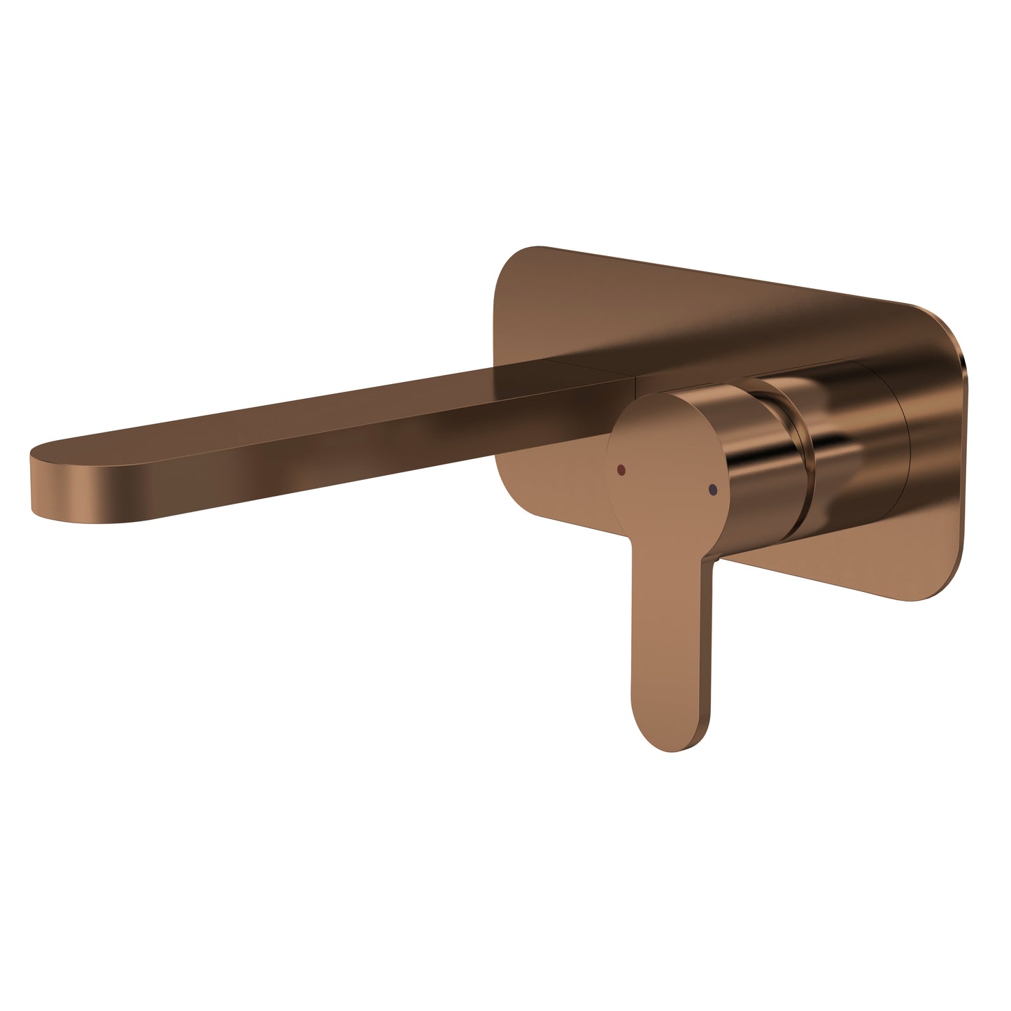NUIE Wall Mounted 2 Tap Hole Basin Mixer With Plate
