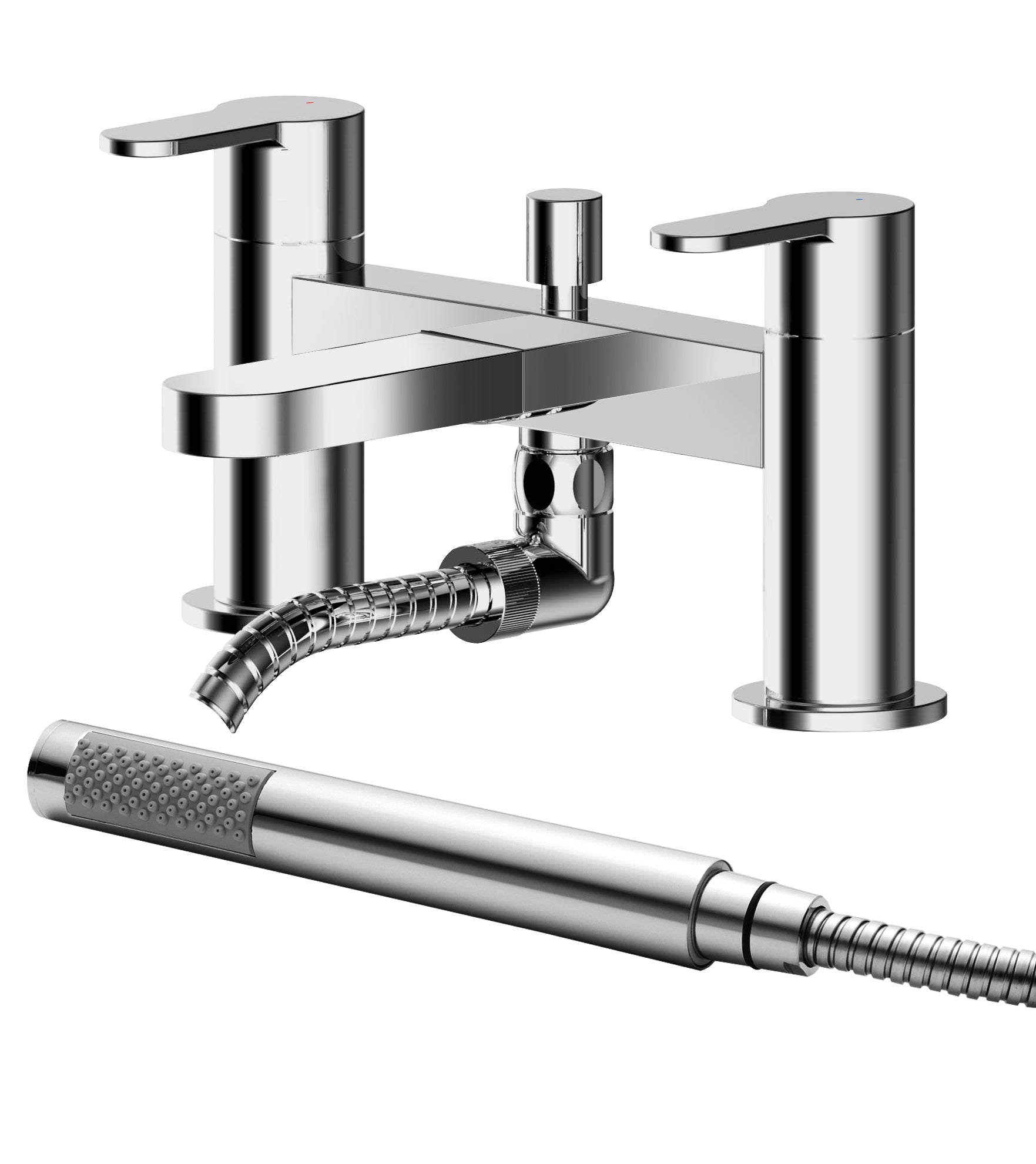 NUIE Deck Mounted Bath Shower Mixer With Kit