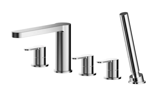 NUIE Deck Mounted 5 Tap Hole Bath Shower Mixer