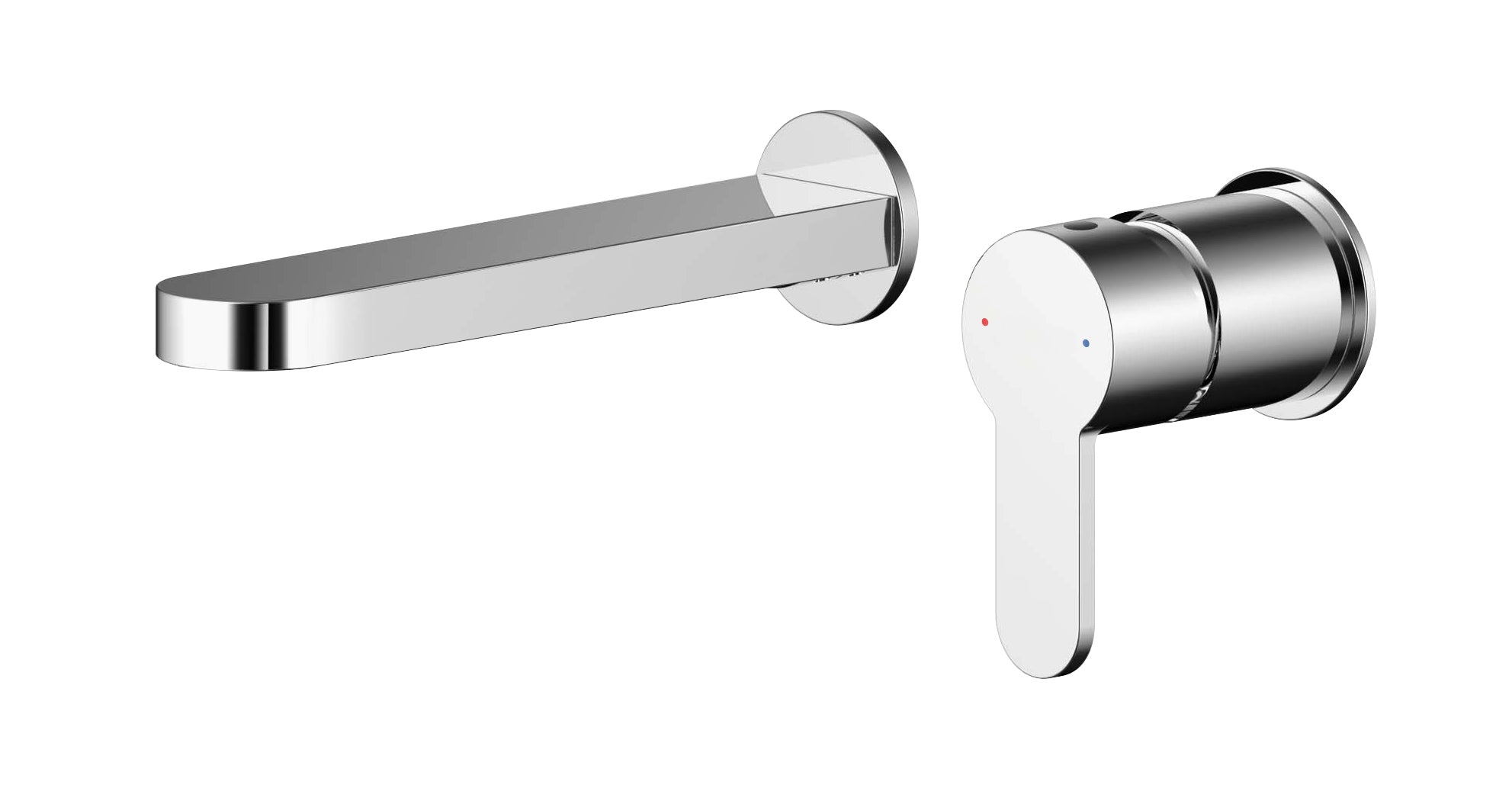 NUIE Wall Mounted 2 Tap Hole Basin Mixer