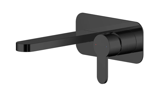 NUIE Wall Mounted 2 Tap Hole Basin Mixer With Plate