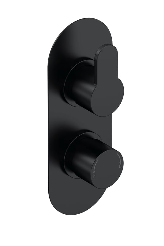 NUIE Twin Thermostatic Valve With Diverter