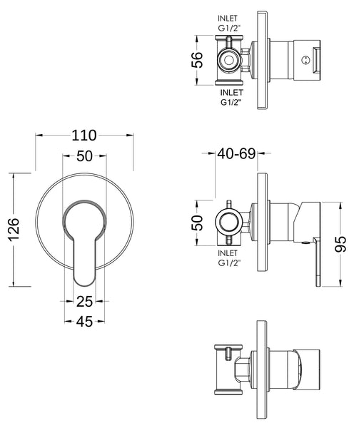 NUIE Manual Shower Valve
