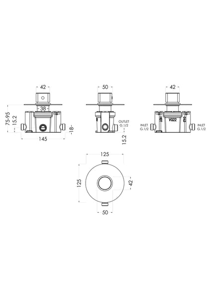 NUIE Thermostatic Temperature Control Valve